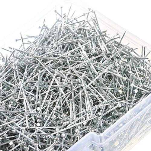 GSLSTGS 3000 Pieces Stainless Steel Pin Dressmaker Pins Fine Satin Pin for Sewing and Craft, Jewelry Making 1 1/16 Inch (Silver - 3000Pcs)