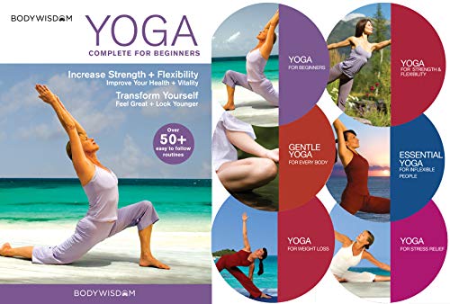 Book Cover Yoga for Beginners Deluxe 6 DVD Set: 8 Yoga Video Routines for Beginners. Includes Gentle Yoga Workouts to Increase Strength & Flexibility
