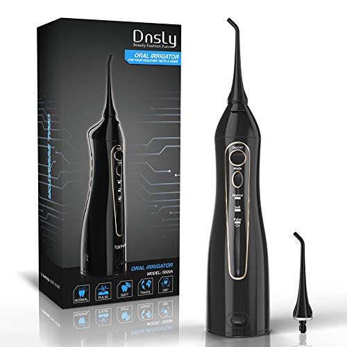 Water Flosser for Teeth Oral Irrigator Portable for Home and Travel, 3 Cleaning Modes Professional Power Dental Flossers, Black