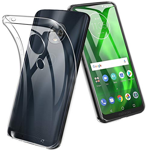 Moto G7 Case, TopACE TPU Rubber Gel Shock-Absorption Bumper Anti-Scratch Silicone Cover Compatible for Motorola Moto G7 (Clear)