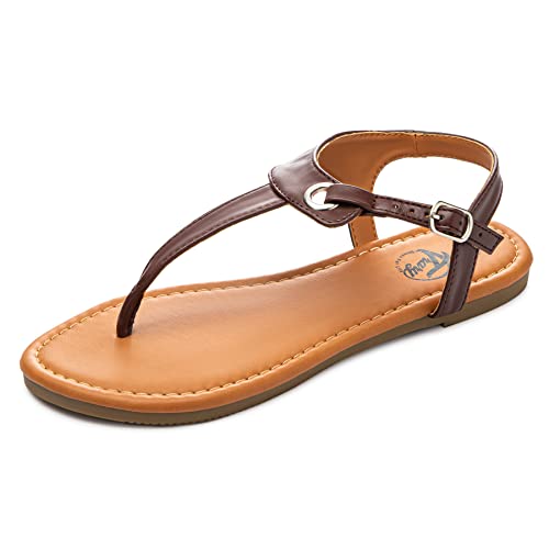 Trary Sandals Womens, Thong Sandals for Women with T-Strap, Adjustable Ankle Buckle for Women Sandals, Flat Sandals for Women Dressy, Cute Sandals for Women, Summer Sandals for Women 2023