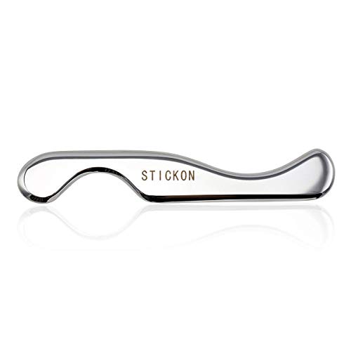 Stainless Steel Gua Sha Scraping Massage Tool - STICKON IASTM Tools Great Soft Tissue Mobilization Tool (C Shape)
