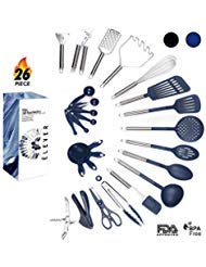 Kitchen Utensil Set - 26 Kitchen Gadgets & Cooking Utensils. Stainless Steel Kitchen Utensils for Nonstick Cookware Set. Spatula Set. Best Kitchen Tools Apartment Essentials Gifts for him - ÉLEVER