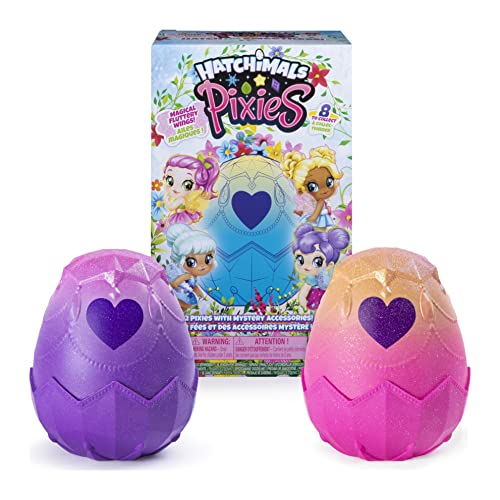 Hatchimals Pixies 2-Pack, 2.5-inch Collectible Dolls and Accessories, for Kids Aged 5 and up (Styles May Vary)