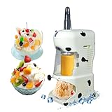 Kolice Commercial Ice Shaver Machine, Snowflake Ice Shaver, Ice Cone Maker-Output: 150kgs/H, Adjustment Knob for Ice Thickness, 2 Stainless Steel Blade, 2 Buckets Included