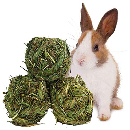 Book Cover Rabbit Chew Ball Timothy Grass Grinding Small Animal Activity Play Chew Toys for Bunny Rabbits Hamster Guinea Pigs Gerbils