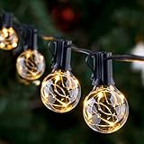 Novtech LED Outdoor String Lights 38.5FT 30Bulbs G40 Globe String Lights - Waterproof Patio String Lights Outdoor Decorative String Lights for Backyard Bistro Porch Garden Cafe Party - UL Standard