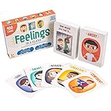 Brybelly Feelings in a Flash - Emotional Intelligence Flashcard Game - Toddlers & Special Needs Children - Teaching Empathy Activities, Coping & Social Skills - 50 Scenario Cards, 50 Reaction Faces