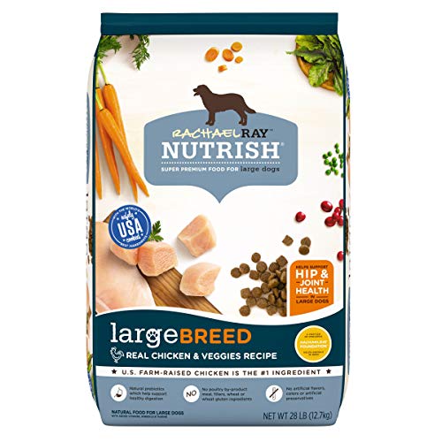 Rachael Ray Nutrish Large Breed Premium Natural Dry Dog Food, Real Chicken & Veggies Recipe, 28 Pounds