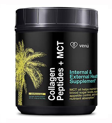Collagen Peptides and MCT Oil Powder -Grass-Fed, Hydrolyzed Bovine Protein with Medium Chain Fatty Acids - Keto and Diet Friendly Supplement for Anti-Aging, Weight Loss, Skin, Bones and Joints