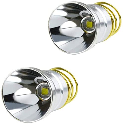 DEONGO Flashlight Bulb LED Replacement Bulbs Drop-in P60 Design Module for All Surefire Hugsby C2 G2 Z2 6P 9P G3 S3 D2 Ultrafire 501B 502B, 1200LM 1 Mode Lamp Bulb Torch Repair Parts, 2 Pack