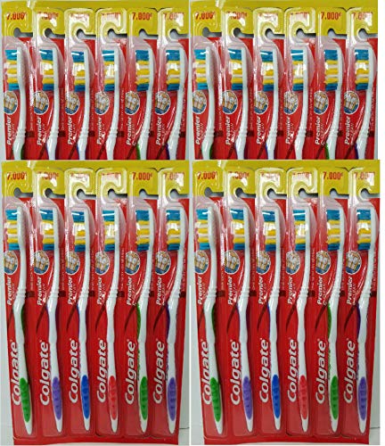 Book Cover Colgate Toothbrushes Premier Extra Clean (24 Toothbrushes)