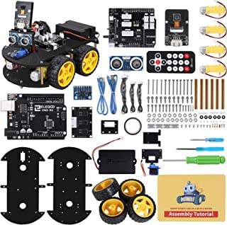 Book Cover ELEGOO UNO Project Smart Robot Car Kit V 3.0 with UNO R3, Line Tracking Module, Ultrasonic Sensor, IR Remote Control Module etc. Intelligent and Educational Toy Car Robotic Kit for Kids Teens