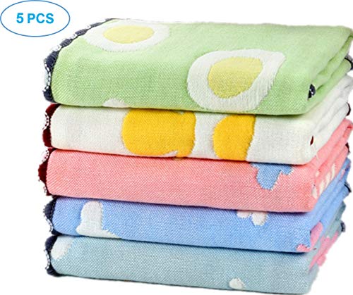 Baby Face Cloth, Premium Great Density Cotton Muslin Washcloths, Super Soft Baby Washcloth for Delicate Skin and Great Sewing Face Towel, Boys or Girls Funny Wipes