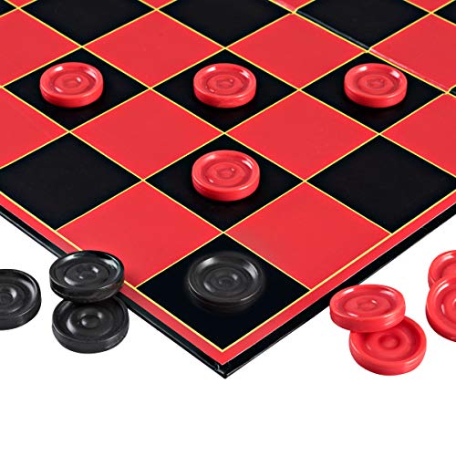 Book Cover Point Games Checkers Game with Super Durable Board - Indoor/Outdoor Fun Board Game for All Ages