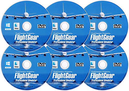Book Cover FlightGear Realistic Flight Simulator 2020 Plane & Helicopter Sim | Premium DELUXE Edition Flight Gear Incl 600+ Aircraft | DVD CD Discs for Microsoft Windows 10 8 7 Vista PC & Mac OS X