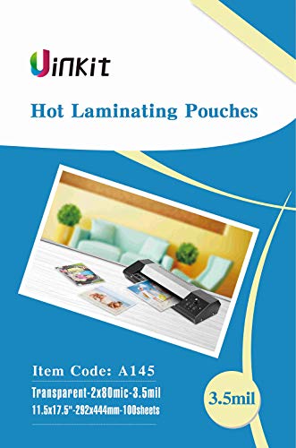 Book Cover Hot Thermal Laminating Pouches 11.5x17.5-100 Sheets 3.5Mil for Sealed 11x17 Inches Document Uinkit