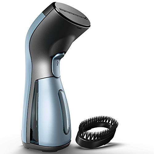 iSteam Steamer for Clothes [New Technology] Powerful Dry Steam. Multi-Task: Fabric Wrinkle Remover- Clean- Refresh. Handheld Clothing Accessory. for All Kind of Garments. Home/Travel (Blue)