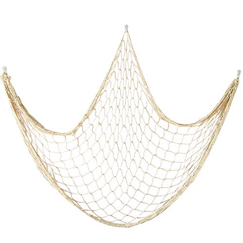 Book Cover Cotton Fishing Net Decorative 79 Inch Beach Themed Decor Home Bedroom Party Wall Decoration Fish Netting Decorative