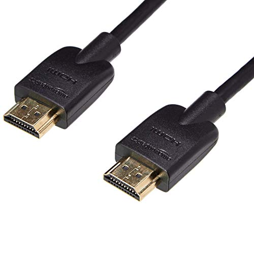 Amazon Basics Flexible and Durable Premium HDMI Cable (18Gbps, 4K/60Hz) - 6 Feet, Black