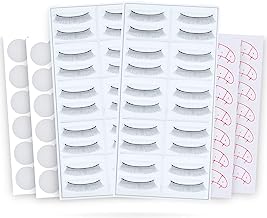 20 Pairs Practice Lashes for Eyelash Extensions Supplies Training Lashes Strips Beginner Practice Eyelash Strip Kit Self Adhesive Natural Lash Extensions Supplies for Mannequin Head by SRCKFIZ