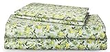 RENAURAA 100% Cotton Sheet Set - 4 Piece Set, Soft & Smooth Percale Weave, 16" DEEP Pocket, Luxury Hotel Bedding, Oeko-TEX Certified (Peached Tiny Floral, Queen)