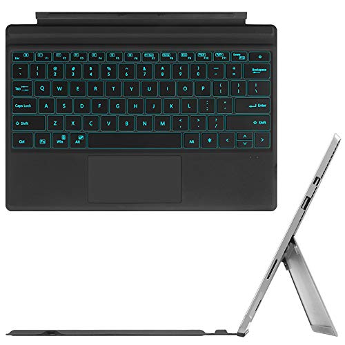 Book Cover Fintie Type Cover for Microsoft Surface Pro 7/Pro 7 Plus, [7-Color Backlit] Wireless Bluetooth Keyboard with Rechargeable Battery/Trackpad, Auto Sleep/Wake, Compatible w/Pro 6/Pro 5/Pro 4 3 (Black)