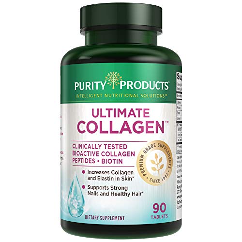 Book Cover Ultimate Collagen Formula from Purity Products - Clinically Tested Type 1 Bioactive Collagen Peptides - 5000 mcg Biotin - BCP Skin and Nails Optimization Matrix - 90 Tablets