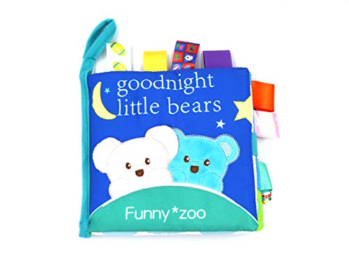 FGen 0-2 Years Old Baby Bear Cloth Book Three-Dimensional Cloth Book Early Education Tear Bad Label Cloth Book Label Rattle Toy