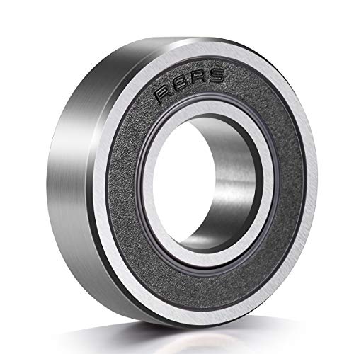 10 Pack R8-2RS Deep Groove Ball Bearings, 1/2"x1-1/8"x5/16" Miniature Bearings, Double Rubber Sealed and Pre-Lubricated, R8-rs