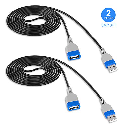 Keten Extension Cable for Playstation Classic Console Controller, Extra Signal Cord for Sony PS Classic Mini Edition – 2018 (3M/10 ft -2 Pcs)