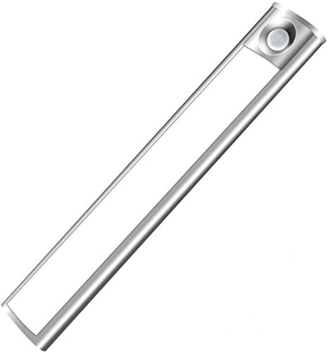 LED Under Cabinet Light, 33 LED Rechargeable Motion Sensor Closet Light Wireless Luxury Aluminum Night Lighting for Kitchen Cabinet, Closet, Wardrobe, 2 Sensor Mode (Only Motion, Motion & Light)