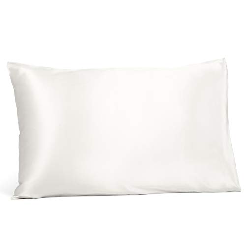 Book Cover Fishers Finery 25mm 100% Pure Mulberry Silk Pillowcase, Good Housekeeping Winner (White, Standard)