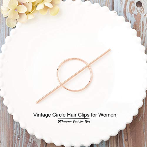 Leiothrix Vintage Alloy Circle Hair Clip for Women and Girls on any Occasion