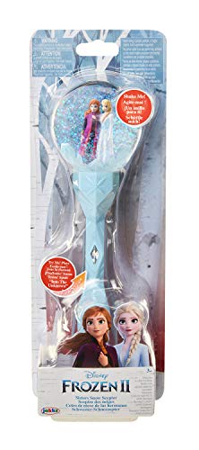 Book Cover Frozen 2 Sisters Musical Snow Wand Costume Prop Scepter, Plays Into The Unknown Perfect for Child Costume Accessory, Role Play, Dress Up or Halloween Party