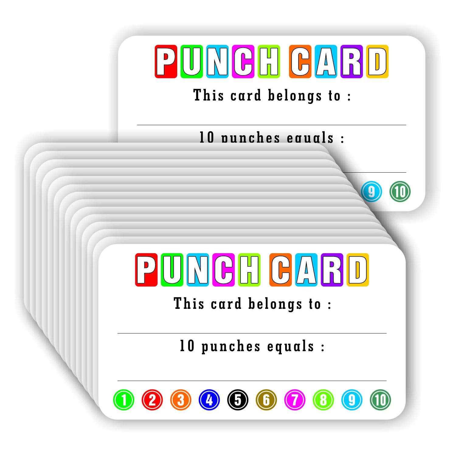 Book Cover PARTH IMPEX Punch Cards (Pack of 100) Incentive Loyalty Reward Card for Classroom Business Kids Behavior Students Teachers - 3.5