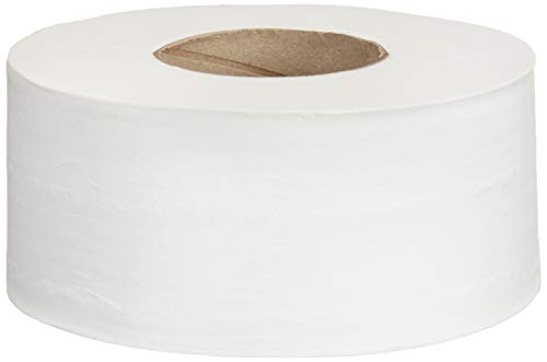 Book Cover AmazonCommercial 2-Ply White 9' Jumbo Roll Toilet Paper/Bath Tissue (416973)|Bulk for Business |Septic Safe |Compatible with Universal Dispensers|FSC Certified |700 Feet per Roll (12 Rolls)