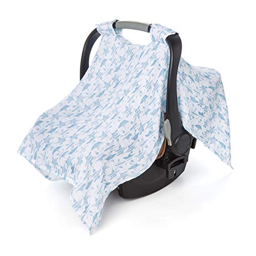 aden + anais Essentials Car Seat Canopy Cover, 100% Cotton Muslin, Lightweight and Breathable, Washed Star