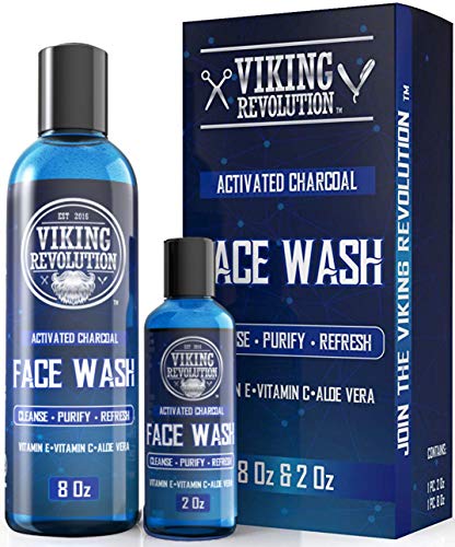 Charcoal Face Wash for Men- Scrub Away Dirt and Toxins - Cleanse, Purify and Refresh - Daily Charcoal Facial Cleanser