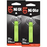 GEAR AID Ni Glo, 2” Glowing Keychain for Camping, Scuba and Night Fishing, Yellow, 1 Pack