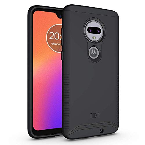 TUDIA DualShield Designed for Moto G7 Case/Moto G7 Plus (Model XT1965) Case, [Merge] V2 Shockproof Slim Dual Layer Heavy Duty Protection for Moto G7 Phone Case (2019) - Matte Black