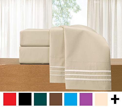 Luxury 4-Piece Bed Sheet Set - Luxury Bedding 1500 Thread Count Egyptian Quality - Wrinkle and Fade Resistant Hypoallergenic Cool & Breathable, Easy Elastic Fitted