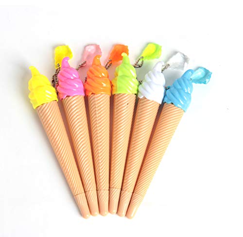 SBYURE Ice Cream Pen 12 Packs,5 Inch Assorted Ice Cream Cone Writing Pens for School Supplies Kids Party Favor