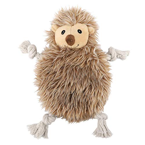 Vitscan Hedgehog Stuffless Dog Squeaky Toys, Rope Dog Chew Toy with Squeaker and Crinkle Paper for Small Medium Dogs