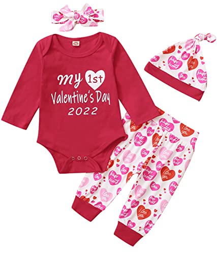 Shalofer Baby Girl Valentines Day Outfit Newborn Valentines Day Bodysuit