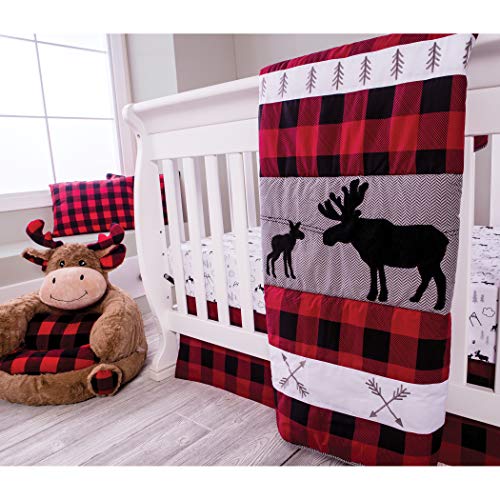 Book Cover Trend Lab Lumberjack Moose 3Piece Crib Bedding Set