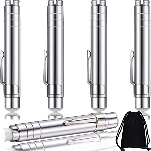 5 Packs Aluminum Alloy Chalks Holder, Unbroken Chalk Keeper Teacher's Chalk Clip with Storage Bag for Teachers, Children's Painting and Writing