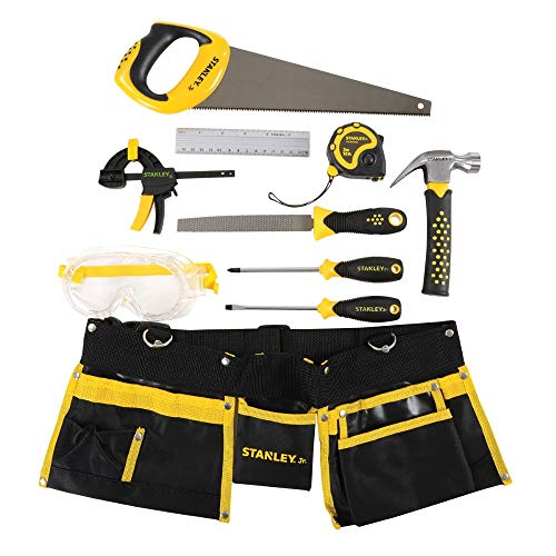 Book Cover Red Toolbox Kid's Stanley 10-Piece Tool Set with Tool Belt