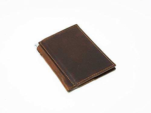 Book Cover Small Leather Notebook with Pen Holder 3x4 Refillable Mini Journal Cover for Extra Small olpr. Extra Small Journal Notebook Refill Handcrafted in USA from Full-Grain Horween Leather (Chestnut)