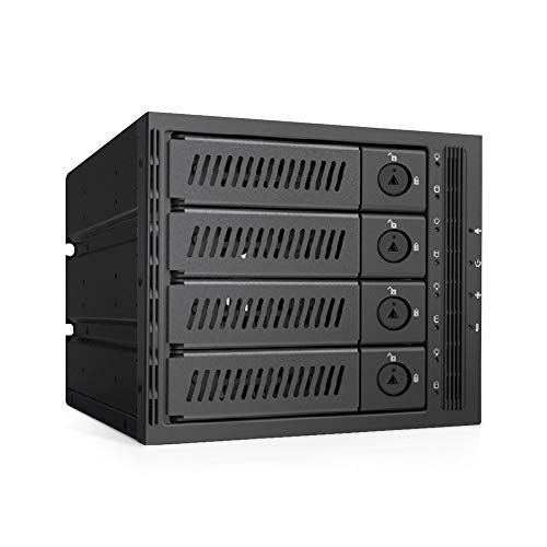 Mediasonic 4 x 3.5â€ and 2.5â€ SATA/SAS Hard Drive or SSD to 3 x 5.25-inch Drive Bay Mobile Rack Backplane â€“ Hot-Swap/Removable Tray Design/Metal Construction (HT31-304)